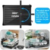 Attop 2-Tier Detachable Large Capacity Dish Drainer Organizerfor Kitchen Counter,  Dish Racks with Utensil Holder, Black - 3 of 4