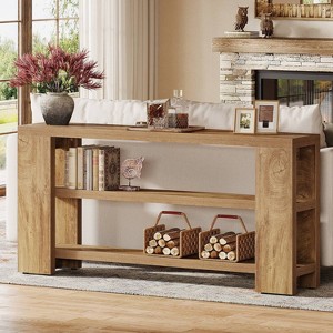 Hommoo Extra Long 3-Tier Console Table with Storage - 1 of 4