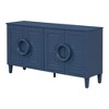 Modern 58.9'' W Sideboard with Circular Handles, 4-Door Storage Cabinet with French-Inspired for Entryway or Living Room – ModernLuxe - 4 of 4
