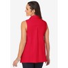 Jessica London Women's Plus Size Stretch Cotton Poplin Sleeveless Shirt - 3 of 4