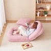 Sapphtopaz Triple Fold Down Bean Bag Chair with Adjustable Tilt, Sofa Bed with Metal Frame, Reading Chair for Adults, Couchs for Living Room - 3 of 4