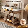 Sapphtopaz TV Stand Entryway Table with Top Drawer and Open Shelf Narrow Console Table with Open Storage for Hallway, Bedroom, Living Room - 2 of 4