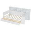 TIRAMISUBEST Twin/Full Size Daybed with Storage Shelves, Multi-functional Platform Bed with Drawers and Desk - 4 of 4