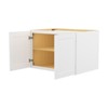 HOMLUX Easy-DIY 36 in W x 24 in D in Shaker White Ready to Assemble Wall Refrigerator Kitchen Cabinet with 2 Doors - 2 of 4