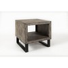 Jofran,Mulholland Drive Modern Distressed Solid Wood End Table - 3 of 4