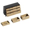 CAVINAS 51" 6-Drawer Dresser,Rattan MDF Chest of Drawers with Spacious Storage Space for Bedroom and Entryway,2 Columns,3 Rows,Black - 4 of 4