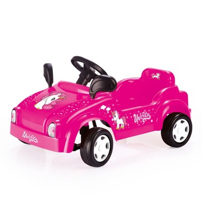 DOLU Pedal-Powered Unicorn Ride-On Car, Kids & Toddler Toy Vehicle for Ages 3+