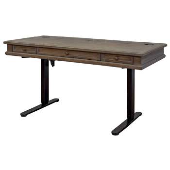 Carson Electric Sit/Stand Desk Brown - Martin Furniture