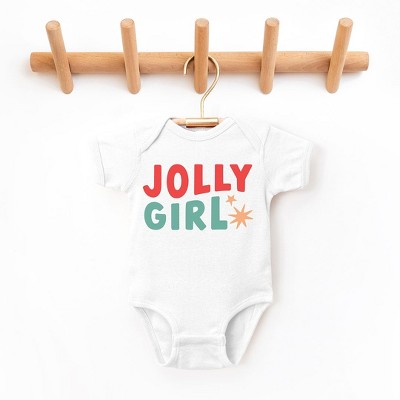 The Juniper Shop Jolly Girl Star Baby Bodysuit - Newborn - White