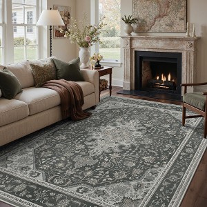 Abynow Medallion Distressed Persian Indoor Area Rug - 1 of 4