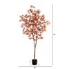 Nearly Natural 6-ft Autumn Japanese Maple Artificial Fall Tree - 2 of 4
