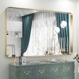 Keonjinn Framed Wall Mirror, Modern Rectangular Bathroom Vanity Mirror, Wall Mounted - 1 of 4