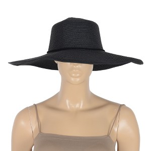 Anna-Kaci Wide Brim Straw Sun Hat with Braided Cord Detail Lightweight Packable Design for Beach Travel Outdoor Protection - 1 of 4