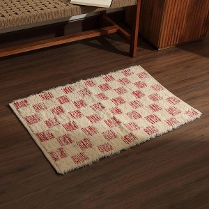 Okak Modern Stylish Accent Carpet Cotton Area Rug for Living Room,Bedroom,Small Size Indoor Easy-to-maintain Carpet - 1 of 4