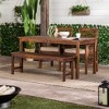 Ravenscroft 4pc Acacia Wood Patio Dining Set - Saracina Home - 2 of 4