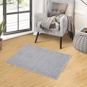 Modern Plaid Washable Area Rugs for Living Room - 1 of 4