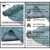 Modesto Bath Rug Bathroom Rugs Set, Bathroom Decor, Washable Rug, Extra Soft and Absorbent bath Rug, Bath Mat Set, Non-Slip, 2 Pcs Set(M+L), Blue - 2 of 4