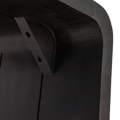 45 in Black Mango Wood Waterfall Edge Coffee Table