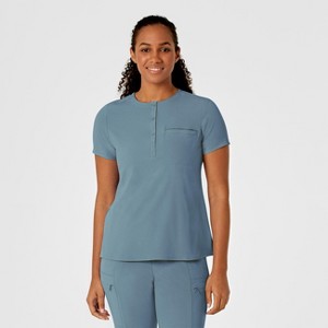 Wink RENEW Women's Mandarin Collar Tuck-In Scrub Top, S. - 1 of 4