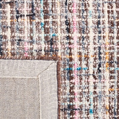 Gray Abstract Handmade Tufted Wool Round Rug