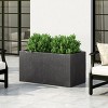 Okak 35"L Modern Raised Durable Outdoor Plant Pot, Large Square Planter for Patios, Gardens,Vegetables, Herbs, Flowers - 2 of 4