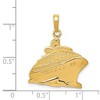 Black Bow Jewelry 14k Yellow Gold Polished Cruise Ship Pendant - 4 of 4