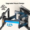 Full Motion TV Wall Mount for 40-86 In flat screen TVs weighing up to 132 LBS, Max VESA 600 x 400mm, Tool free tilting and rotation - 4 of 4
