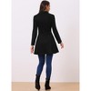 Allegra K Women's Double Breasted Notched Lapel Winter Elegant Long Coat - 4 of 4