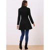 Allegra K Women's Double Breasted Notched Lapel Winter Elegant Long Coat - image 4 of 4