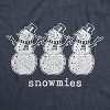 Mens Snowmies Tshirt Funny Snowmen Homies Friends Winter Season Graphic Tee - Crazy Dog Men's T Shirt - 2 of 4