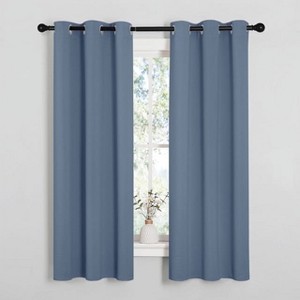 NICETOWN Grommet Top Blackout Curtains, Thermal Insulated Noise Reducing Window Drapes (Set of 2) - 1 of 4