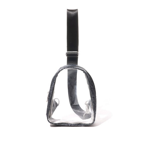 Baggallini Clear Stadium Mini Sling Midnight Blossom