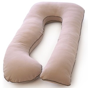 PharMeDoc Pregnancy Pillow, U-Shape Full Body Maternity Pillow - Organic Cotton Cover - 1 of 4