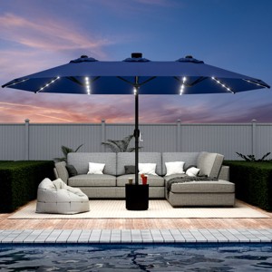 SEVOBAL Patio Umbrellas Outdoor Market Extra Large, Crank Handle for Deck, Lawn, Backyard, Sun Shade - 1 of 4
