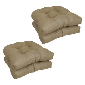 Blazing Needles, 19-inch U-Shaped Premium Outdoor Tufted Dining Chair Cushions (Set of 4) - 1 of 1