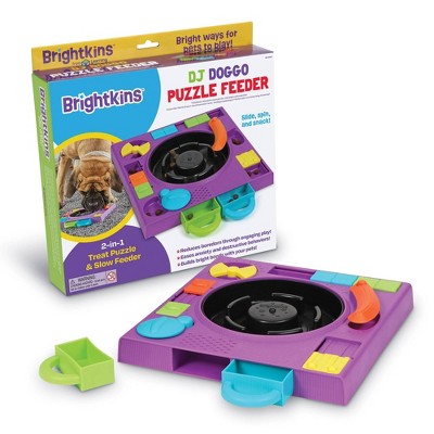 Brightkins DJ Doggo Multicolor Puzzle Feeder Treat Dispenser
