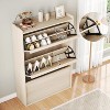 Acekool Flip Drawer Shoe Cabinet with Adjustable Shelves, Hidden Shoe Organizer for Entryway - 3 of 4