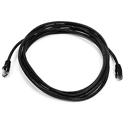 Monoprice Cat6 Ethernet Patch Cable - 10 Feet - Black | Network Internet Cord - RJ45, Stranded, 550Mhz, UTP, Pure Bare Copper Wire, 24AWG