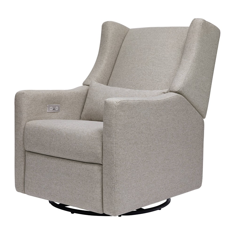 Babyletto Kiwi Glider Recliner with Electronic Control and USB - Performance Gray Eco-Weave