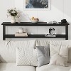 39.4" Slim Sofa Table,2 Tier Narrow Console Table with Adjustable Shelf, Space-Saving Behind Couch Table for Living Room, Hallway, and Foyer, - 2 of 4