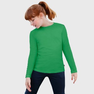 City Threads Girls Long Sleeve Soft Cotton Jersey T-Shirt - Made in USA Comfortable Kids/Toddlers Tee Top - 1 of 4