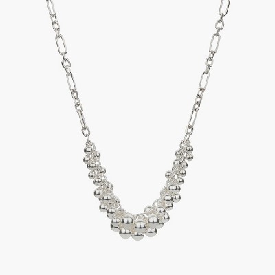 Sterling Silver Vivienne Statement Bouquet Chain Necklace