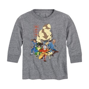 Boys' - Avatar: The Last Airbender - Aang Group Long Sleeve Graphic T-Shirt - 1 of 4