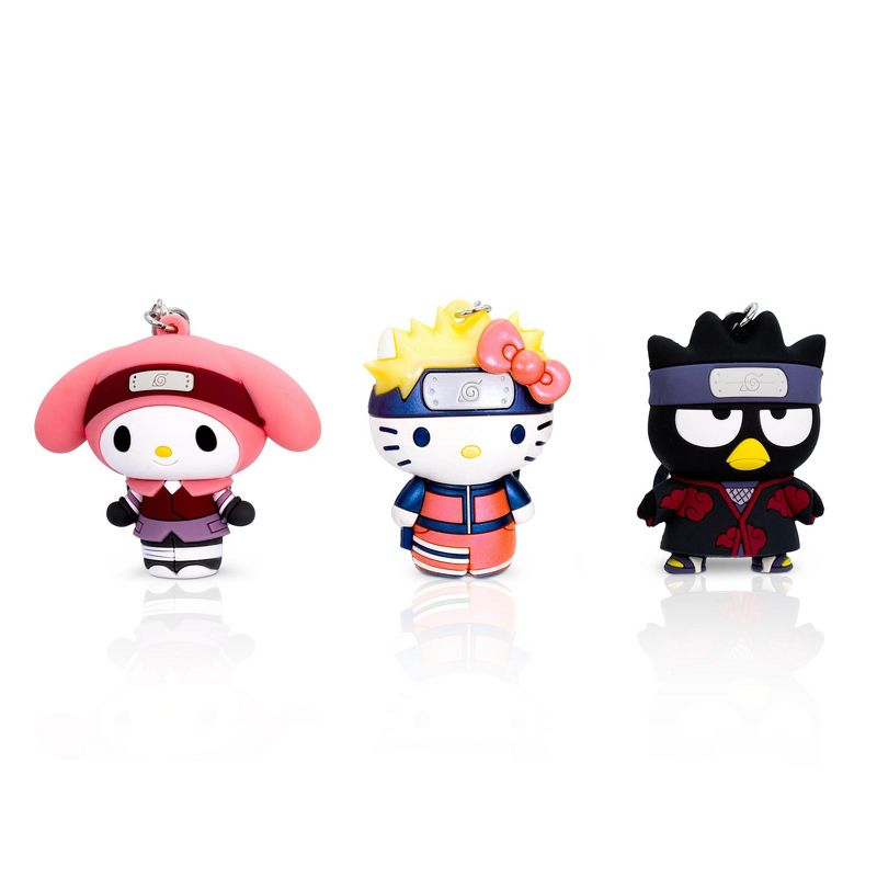 Sanrio Hello Kitty x Naruto 3D Foam Figural Bag Clip 3-Piece Set, 1 of 9