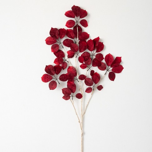 Artificial Red Schefflera Stem Red 46.5"H - image 1 of 2