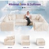 6-8 Seater Boneless Slow-Rebound Memory Foam Couch, Cloud Sectional Couches with Upgraded Fabric, Deep Seat Comfy Fluffy U Shaped Modular Sofa - 2 of 4