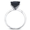 Pompeii3 3Ct Black Moissanite Princess Cut Solitaire Engagement Ring 14k White Gold - 3 of 4