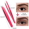 LOVELAY CREATIONS 12-Pack Pink Eyebrow Tweezers - 4 of 4