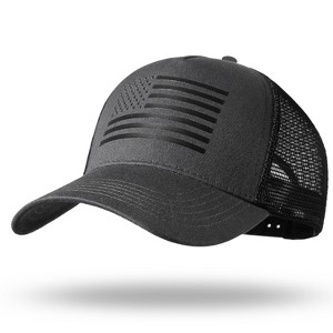 Nertpow American Flag Trucker Hat - Snapback Hat, Baseball Cap for Men Women - Breathable Mesh Side, Adjustable Fit - for Casual Wear - 1 of 4