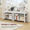 VYNXARIA White Bamboo Shoe Bench: 3 - Tier, Cushioned & Adjustable for Every Room - 3 of 4